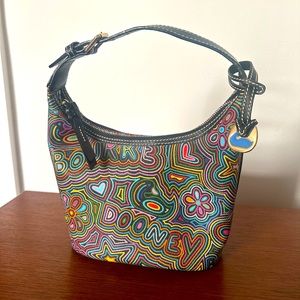 Vintage Rare Dooney & Bourke Multicolored Hobo Shoulder